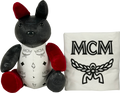 MCM Black Leather Rabbit Doll One Size