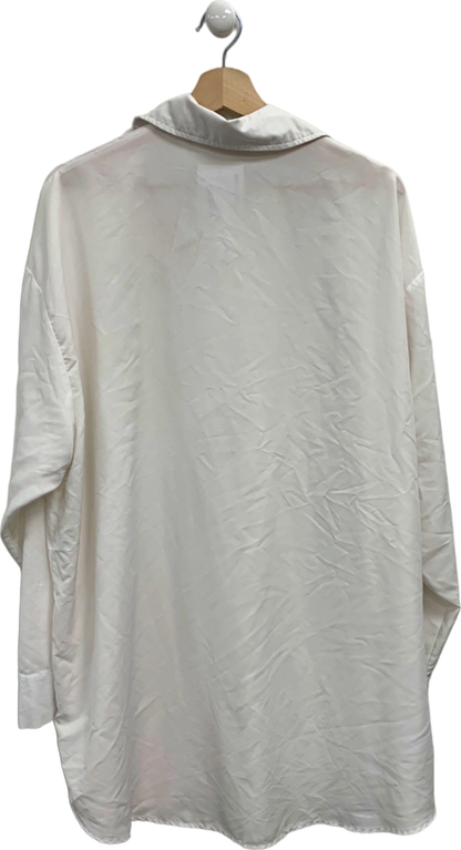 Boohoo White Long Sleeve Blouse UK 24-26