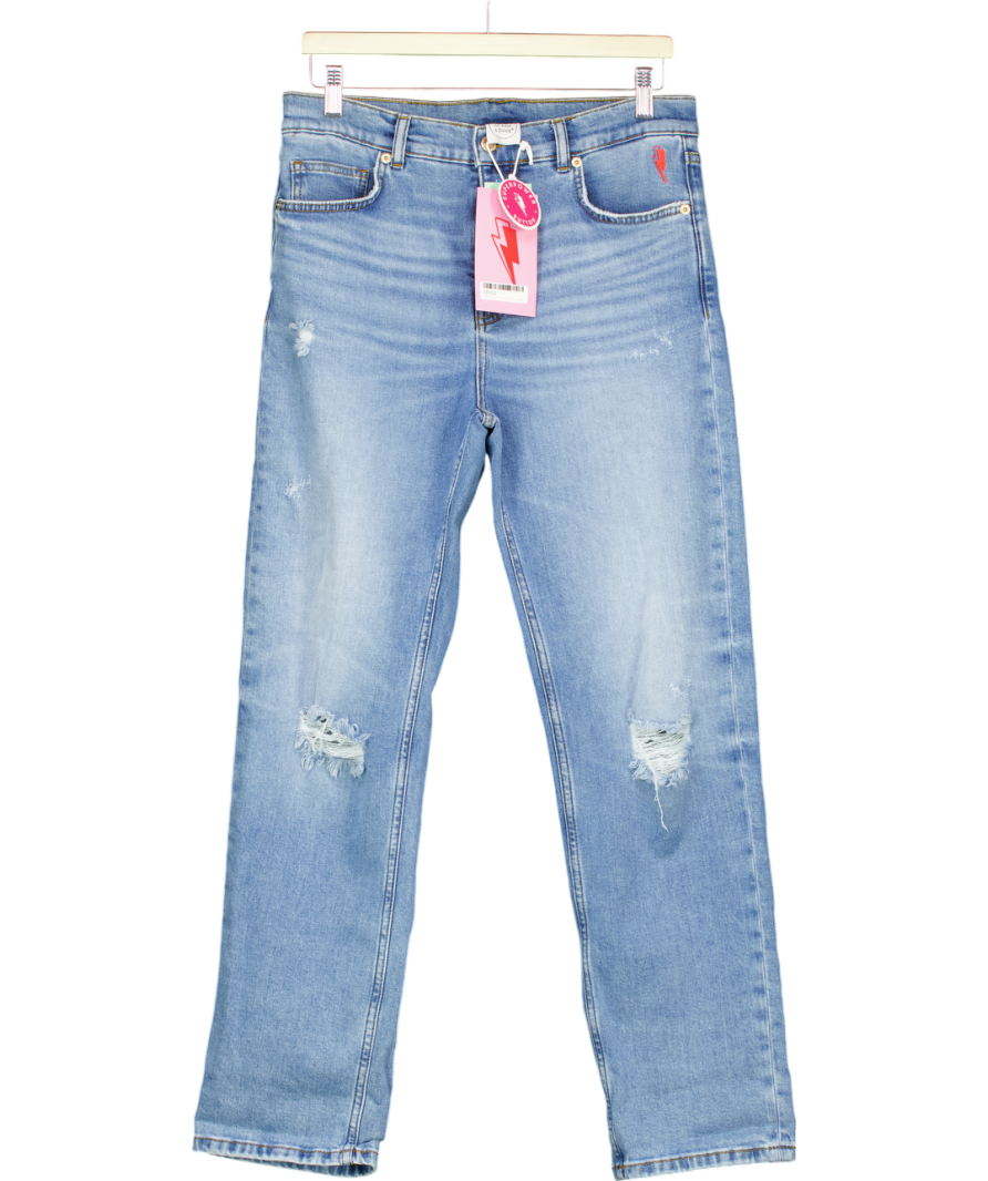 Scamp & Dude Blue Boyfriend Distressed Jeans UK 10
