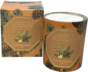 CARRIÈRE FRÈRES Beige Festive Pine & Candied Ginger Candle 185g
