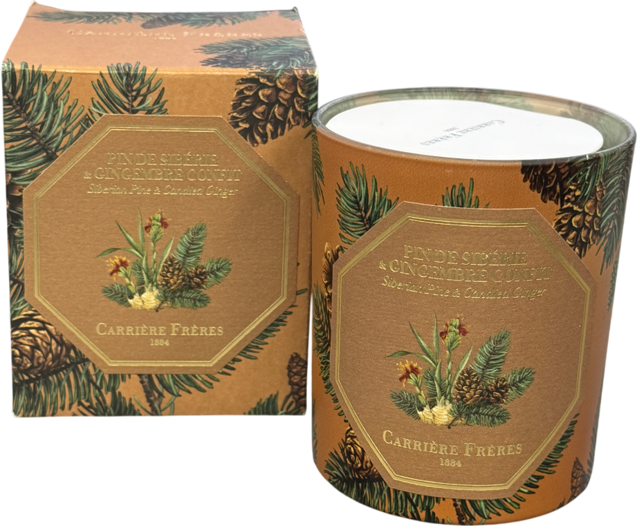 CARRIÈRE FRÈRES Beige Festive Pine & Candied Ginger Candle 185g