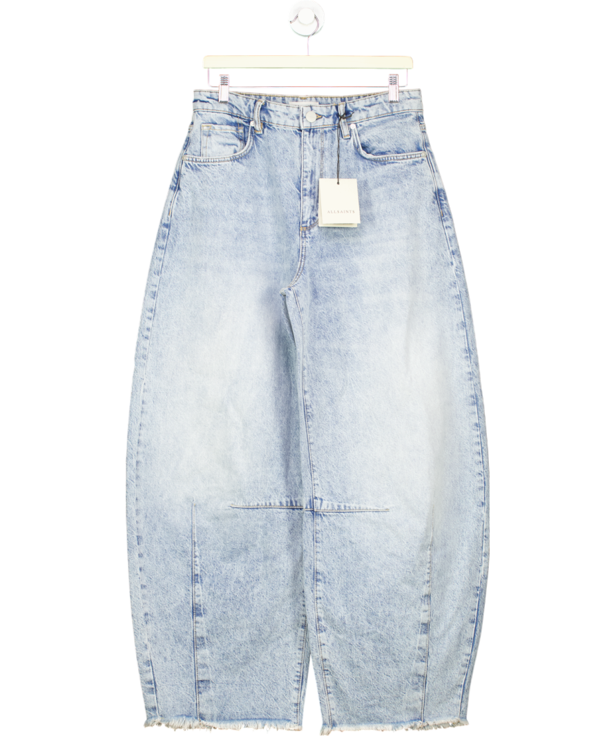 AllSaints Blue Jett Barrel Leg Denim Jeans W27