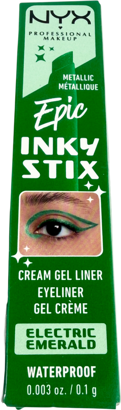NYX Epic Inky Stix Waterproof Cream Gel Eyeliner Electrc Emerald 0.1g