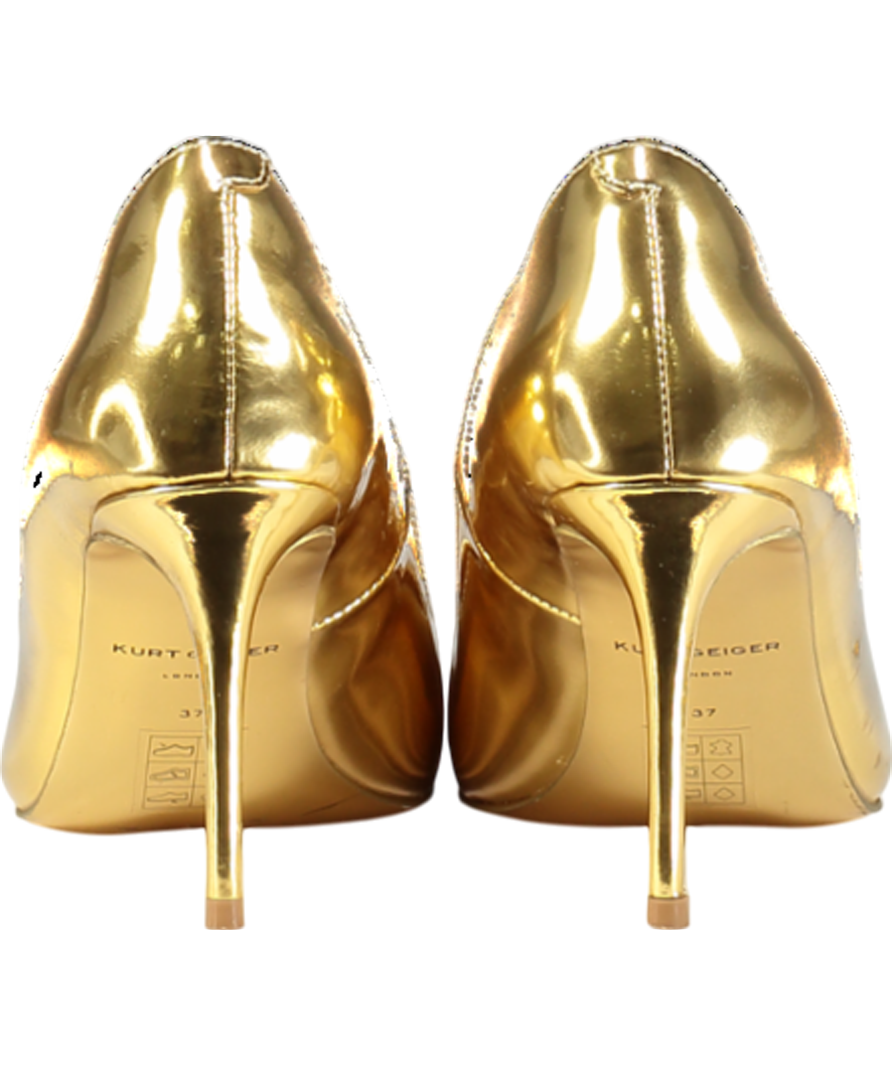 Kurt Geiger Metallic Belgravia Eagle Court Heel UK 4 EU 37 👠