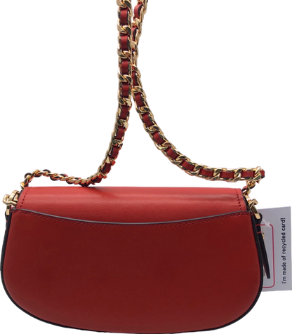 Michael Kors Red Mila Small Chain Sling Messenger Bag