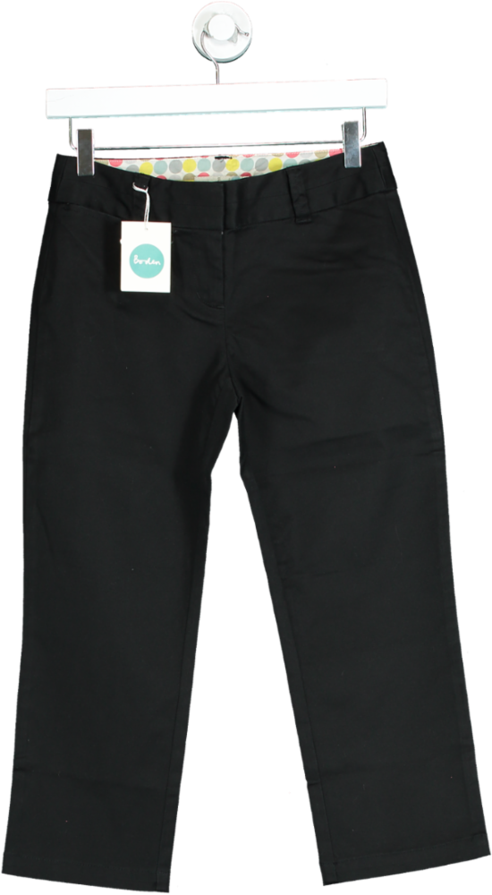 Boden Black Cropped Trousers UK 6 Petite