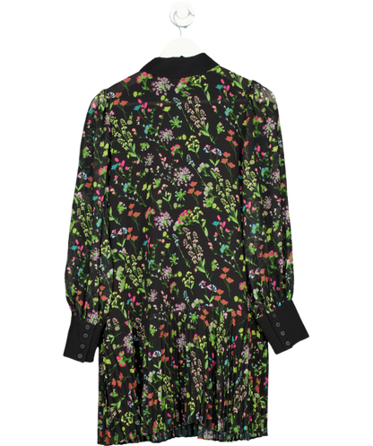 Mint Velvet Black Floral Mini Shirt Smock Dress UK M