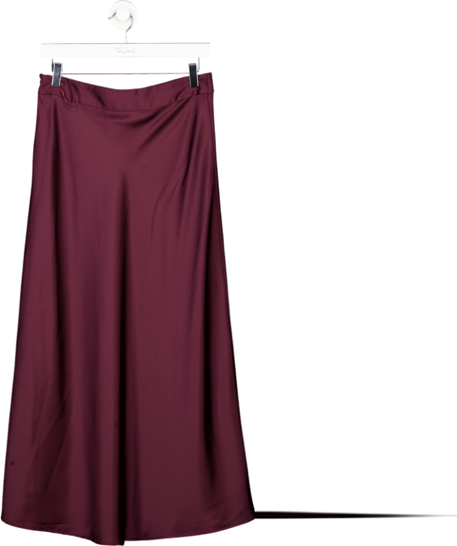 J. MCLAUGHLIN Red Luxury Satin Zahara Midi Skirt Us4 UK 8