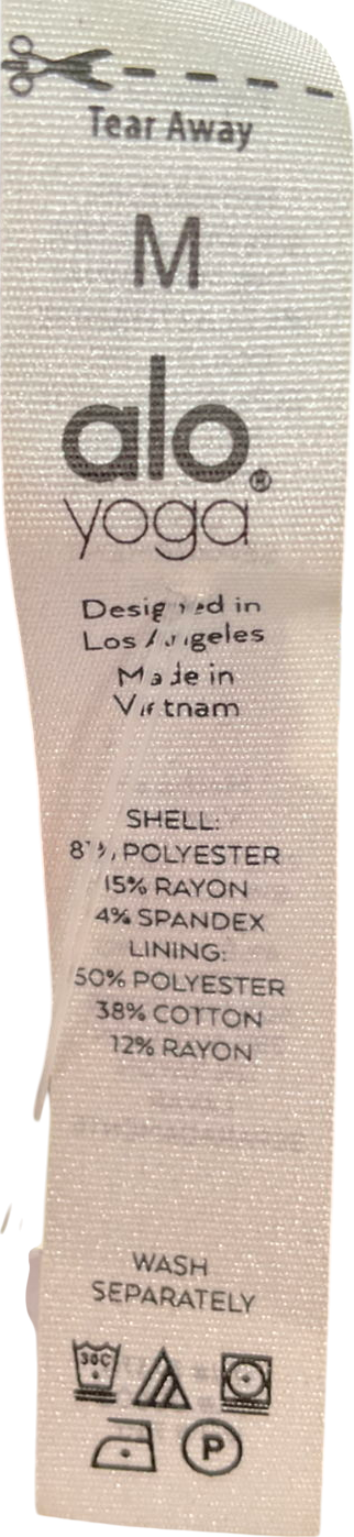 alo yoga Black Waffle Weekend Escape Bra UK S