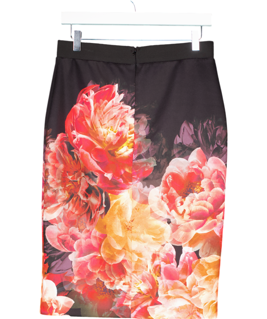 Coast Black Floral Pencil Skirt UK 12