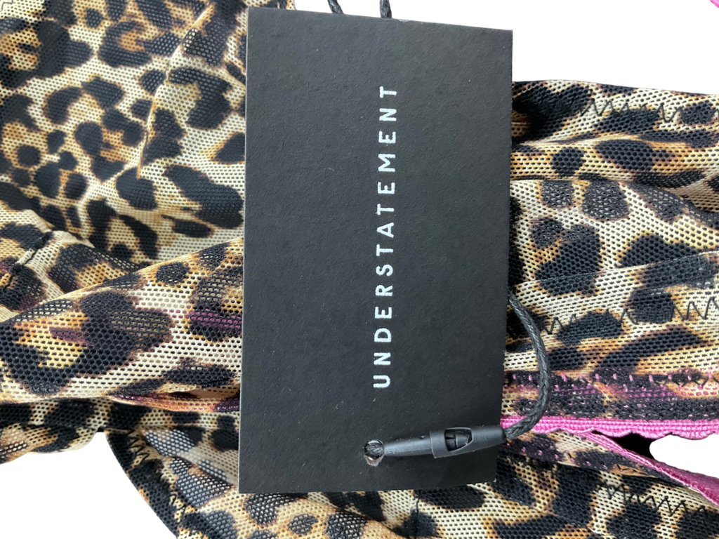 Understatement Brown Mesh Triangle Bralette UK M