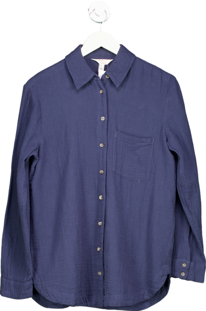 River Island Navy Relaxed Shirt UK 6