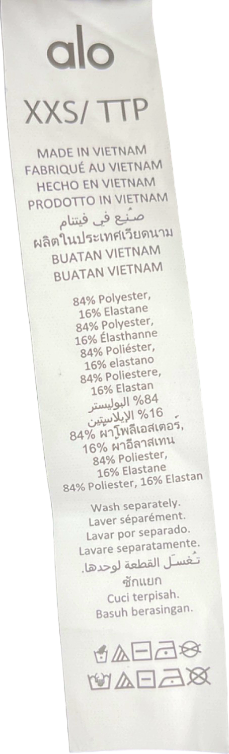 Alo Yoga Black Airlift High-Waist Glimmer Houndstooth Legging UK XXS