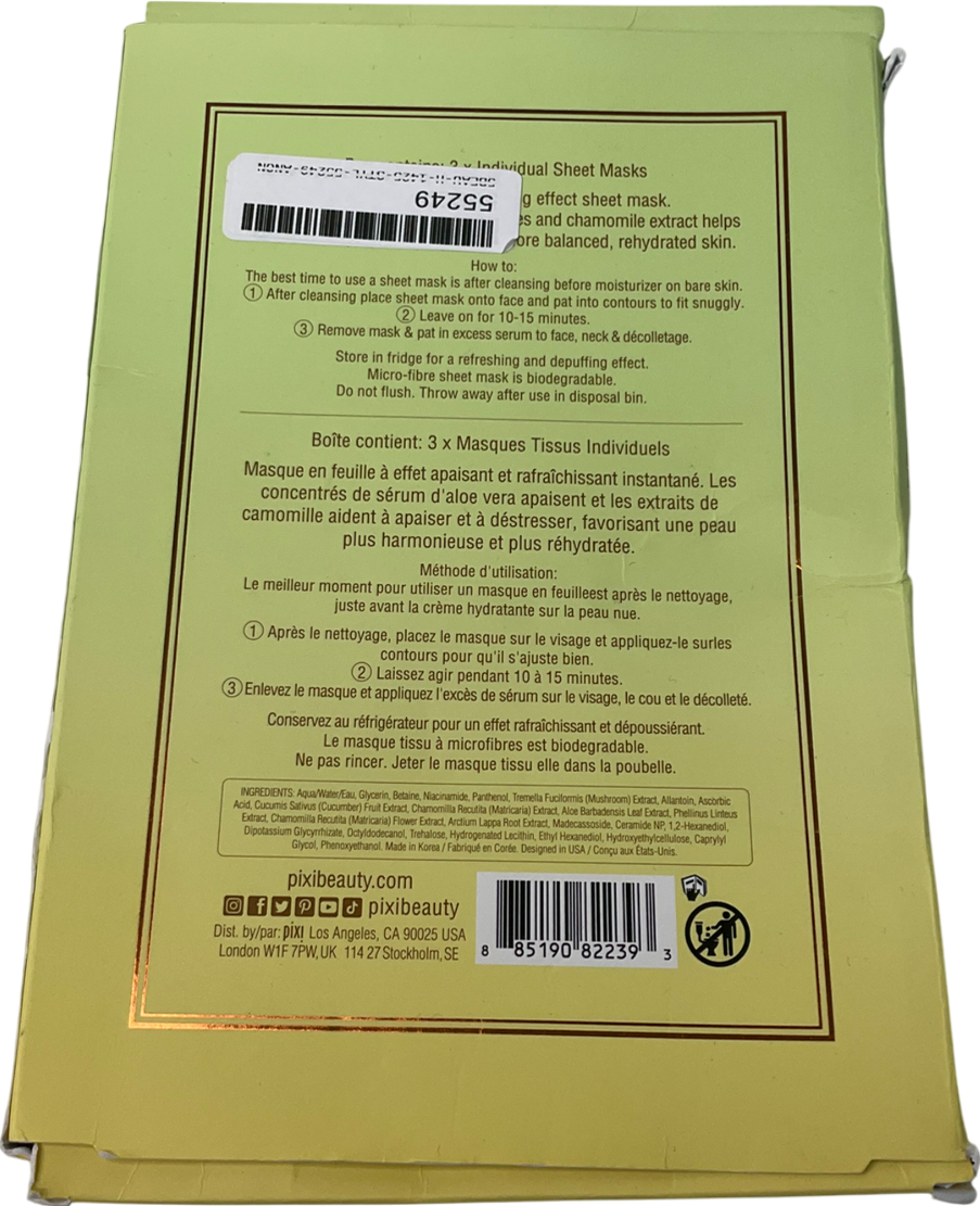 Pixi Aftersun Sheet Masks X 3 23g