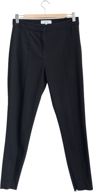 REISS Black Arla Seam Detail Skinny Trousers UK 10