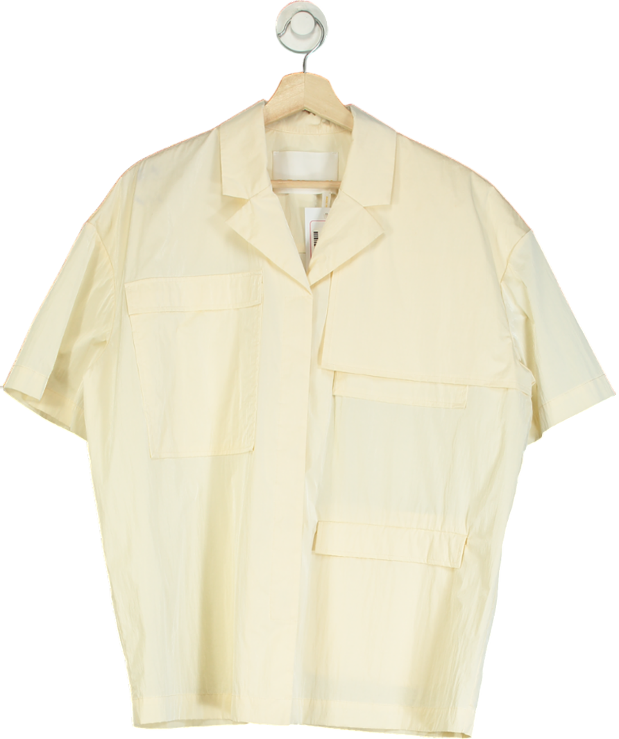 Remain Birger Christensen Cream Liane Short Sleeve Shirt UK M