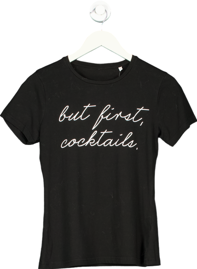 Black 'But First, Cocktails' T-Shirt M