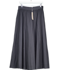 The White Company Grey Linen Rich Crinkle Midi Skirt UK 12