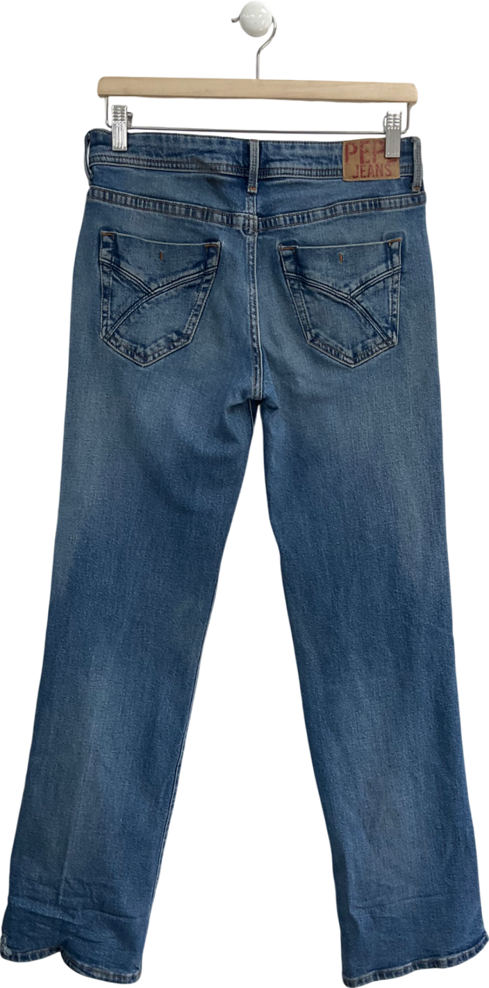 Pepe Jeans Blue Olympia Relaxed Mid Waist Jeans W27