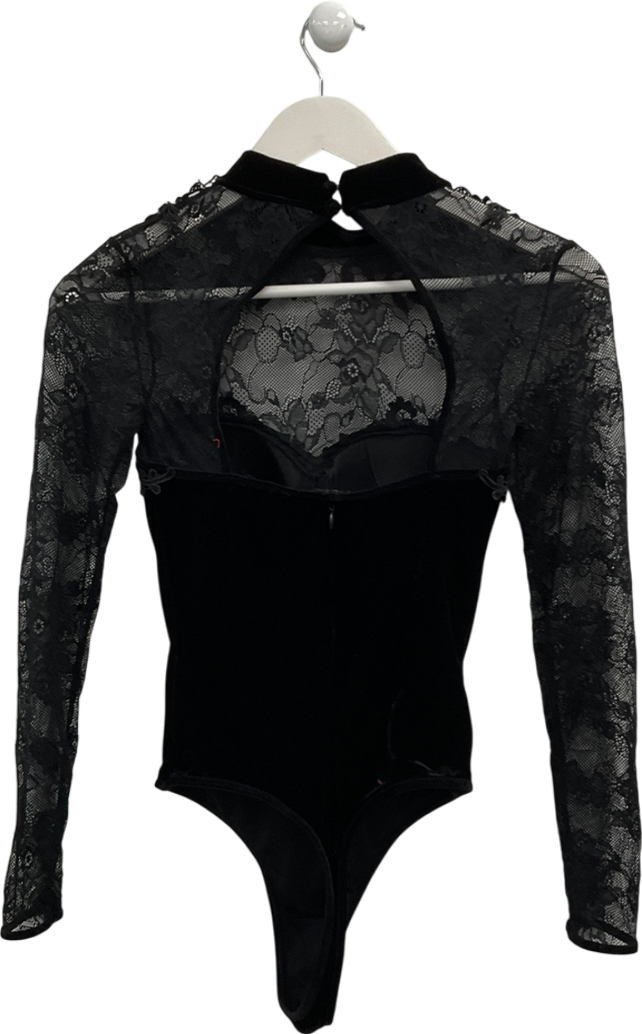 Ann Summers Lace Bellatrix Black Body Suit UK XS