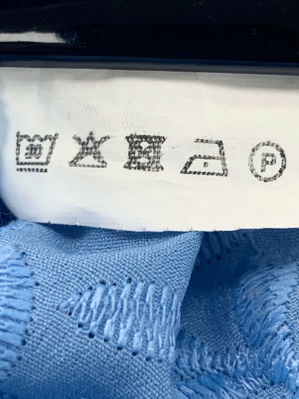 My Best Friends Wardrobe Light Blue Lace Button-Up Long Sleeve Blouse UK 10