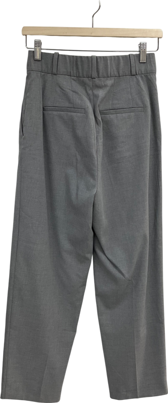 H&M Grey Pleat Front Trousers UK 8