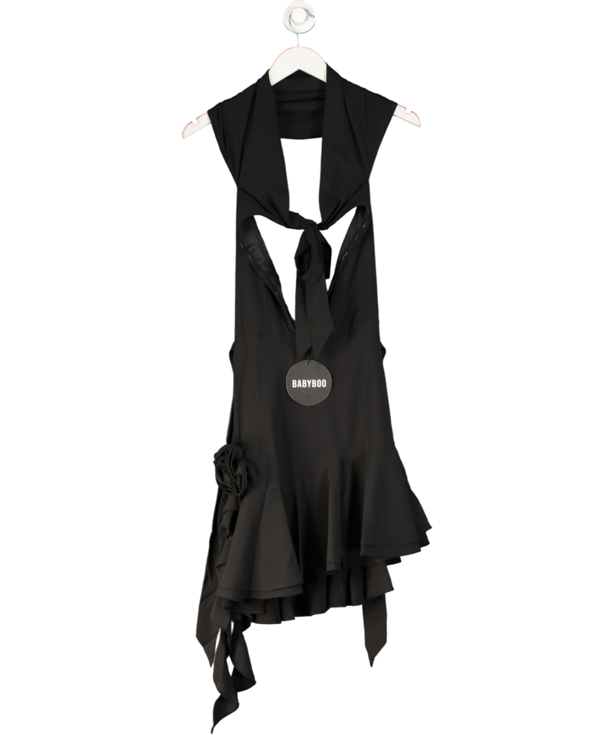Babyboo Black Tash Mini Dress UK S