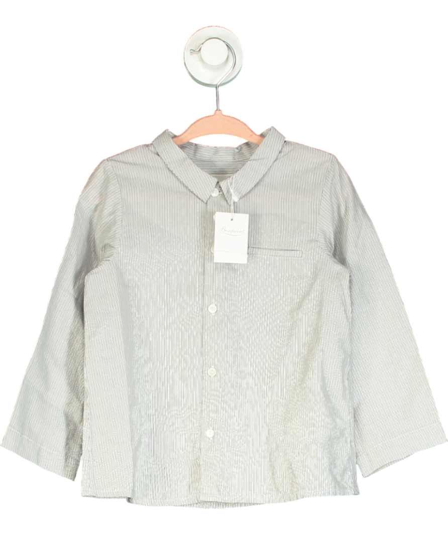 Bonpoint Boubou Shirt Grey Stripes UK 3 EU 19 👼