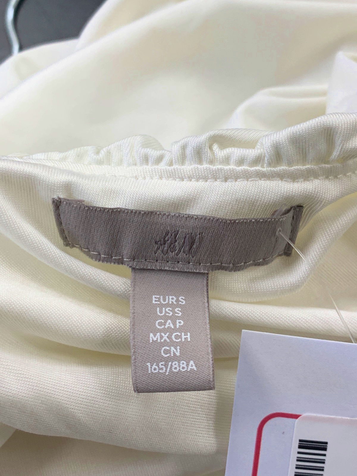 H&M White Long Sleeve Bodysuit UK 8