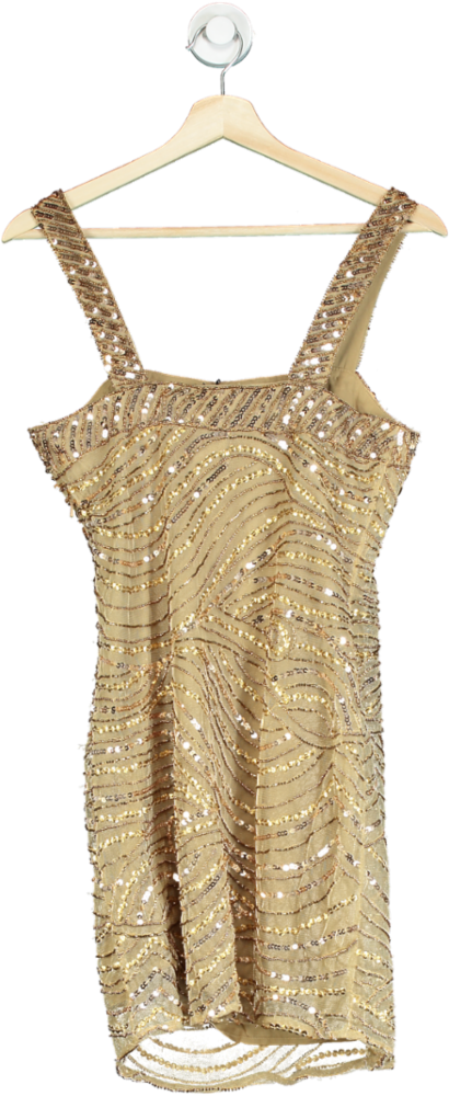 River Island Gold Festival Dress UK 6