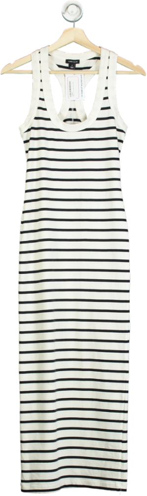 Karen Millen Black and White Striped Maxi Dress UK XS