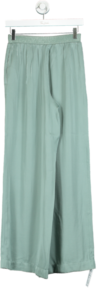 Reiss Green Wide-Leg Trousers UK 6