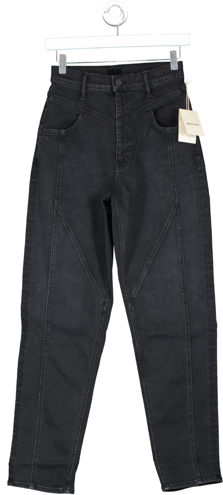 Mother Black High Waisted Pointy Study Nerdy jeans UK 6