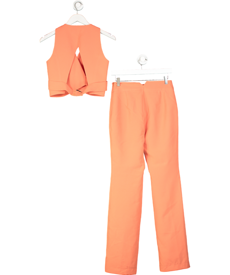 Quatervois Orange 2-piece Top And Trouser Suit Fr36 UK 8