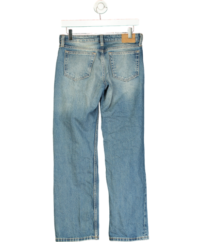 Weekday Low Waist Regular Fit Straight Leg Jeans In Streaky Blue Wash W25