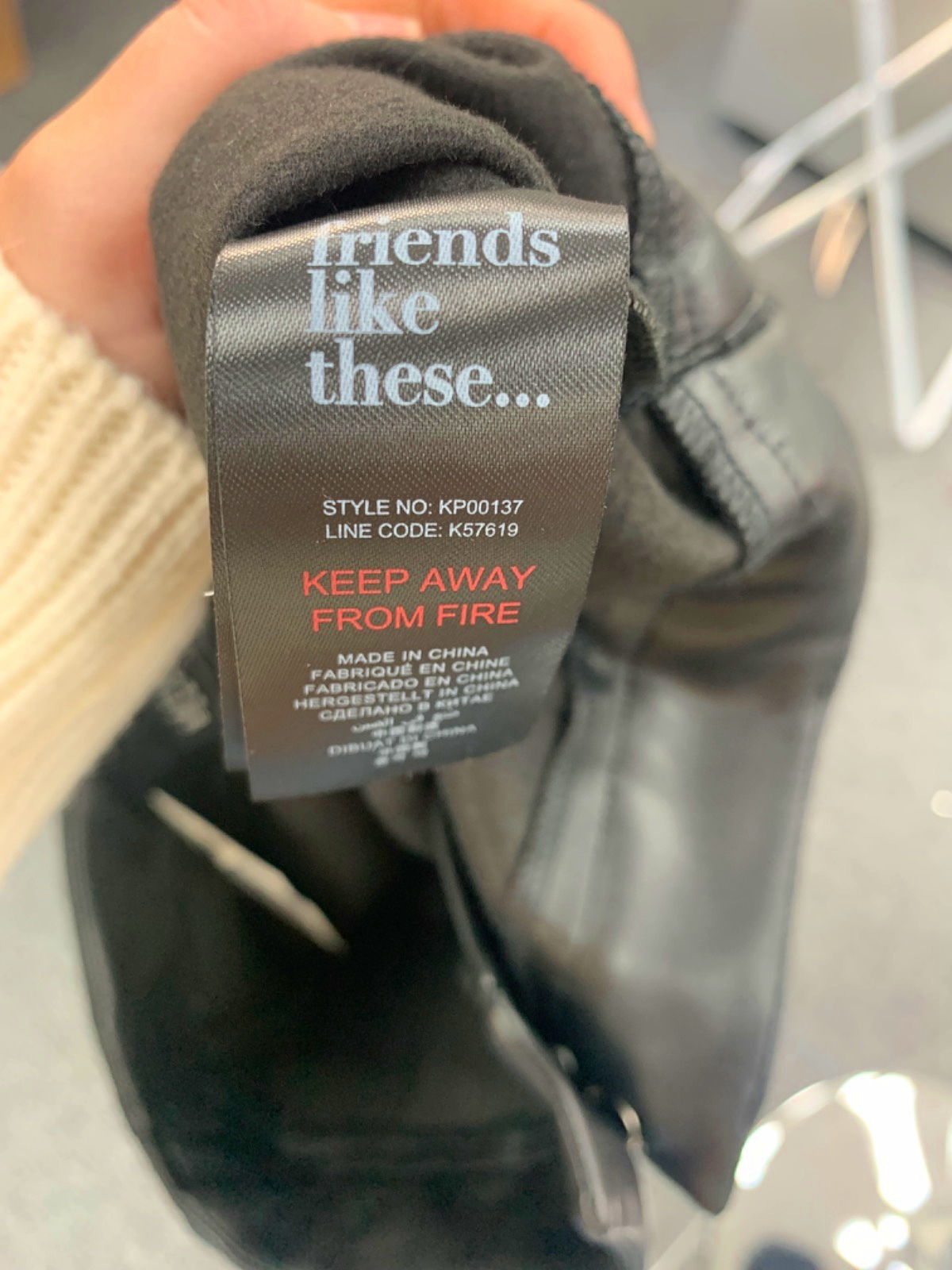 Friends Like These Black Faux Leather Shorts UK 10