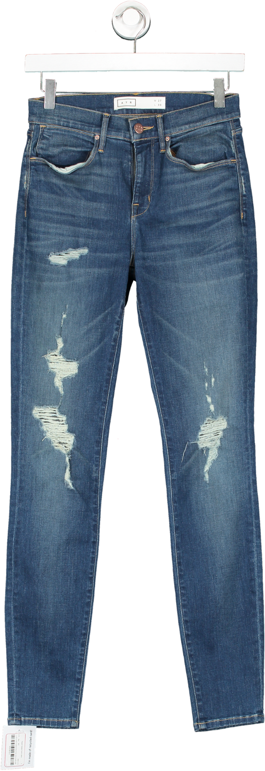 AYR Blue Ripped Detailed Denim Jeans W27