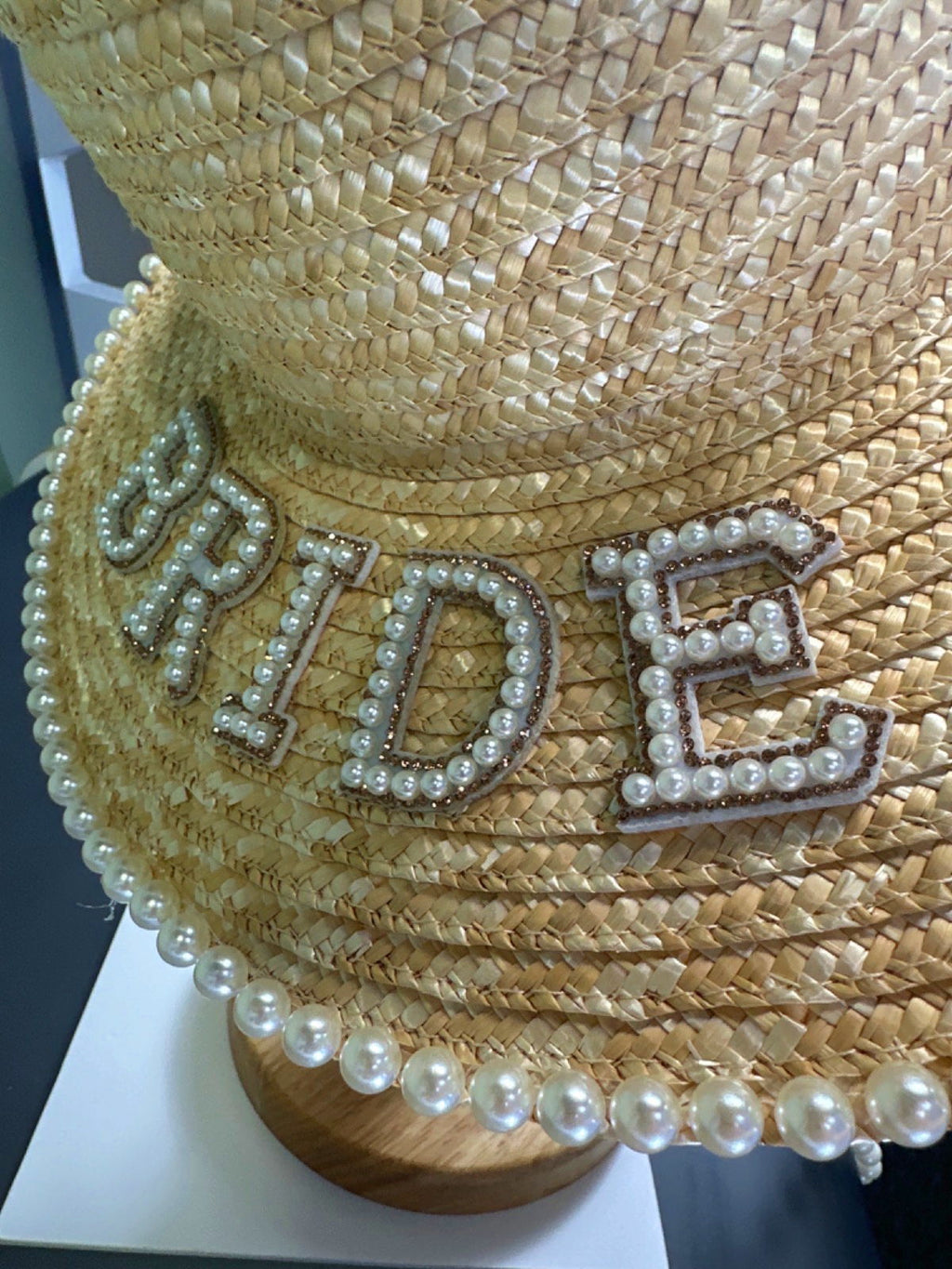 Bonita Beige Bride Straw Hat One Size