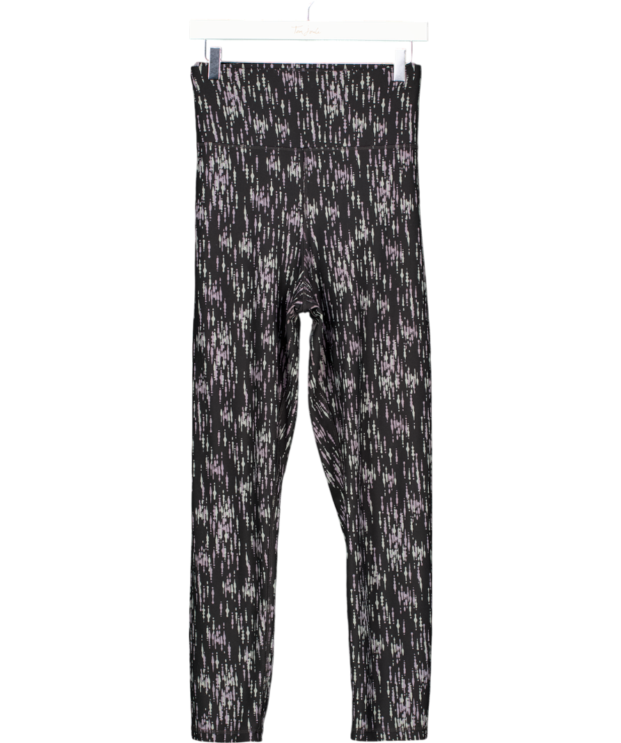 TU Black Active Abstract Print Workout 3/4 Leggings UK 24