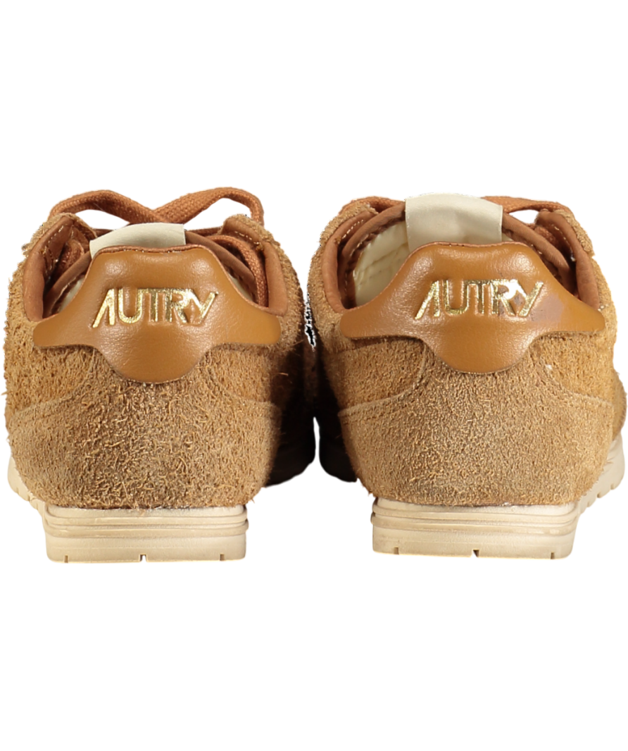 AUTRY Brown Windspin Panelled Brushed Suede Sneakers UK 5 EU 38 👠