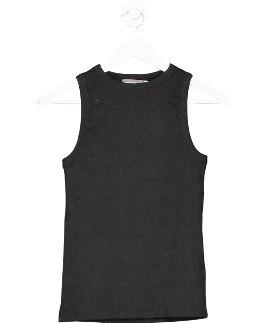 Mint Velvet Black High Neck Vest Top UK S