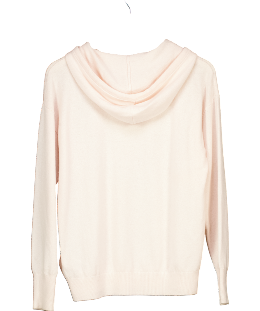 REISS Nude Cashmere Blend Drawstring Hoodie UK XS