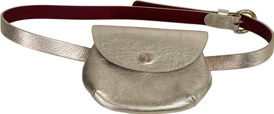 Bonpoint Metallic Gold Belt with Purse