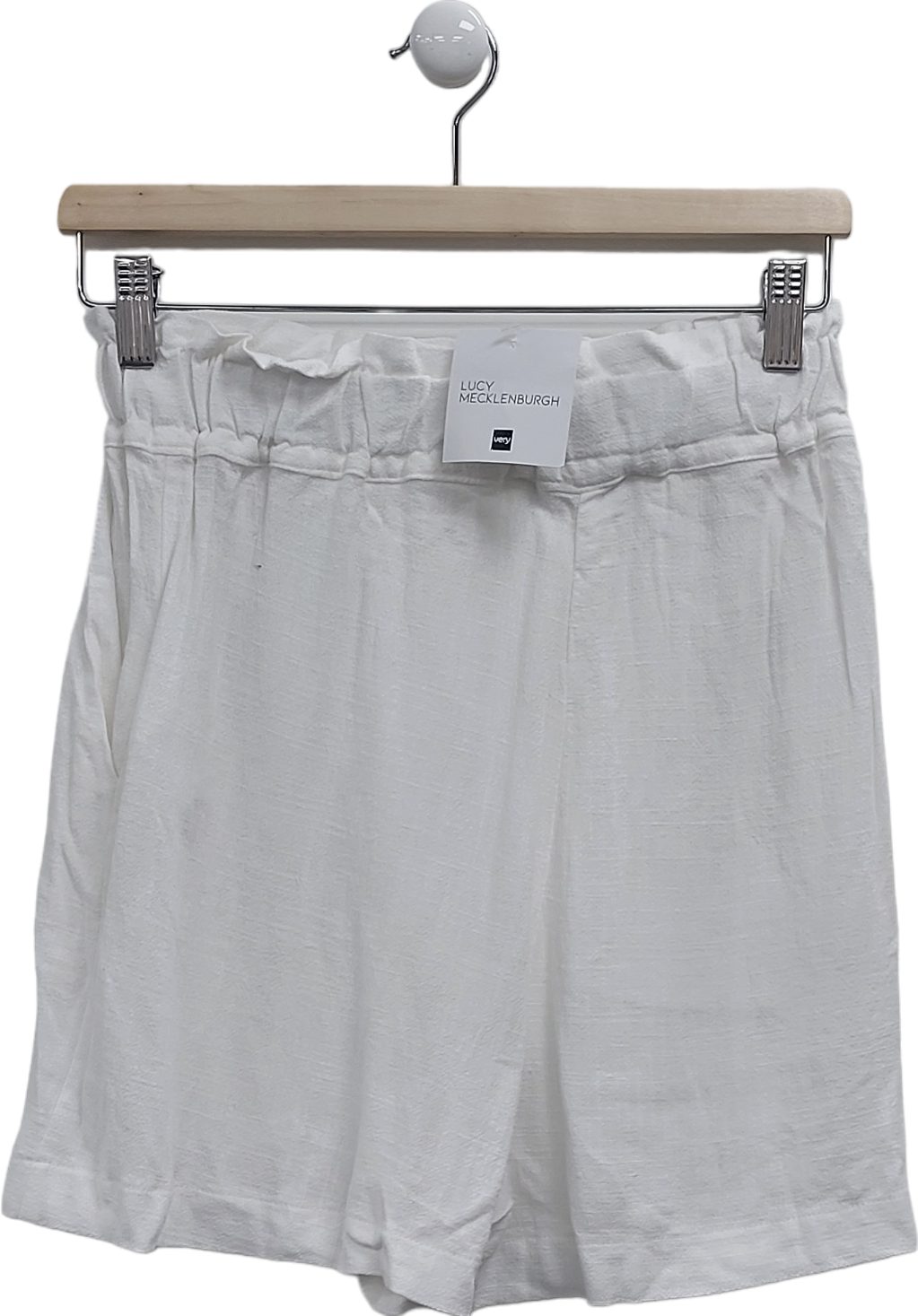 Lucky Meckleburgh White X V By Very Paperbag Shorts UK 10