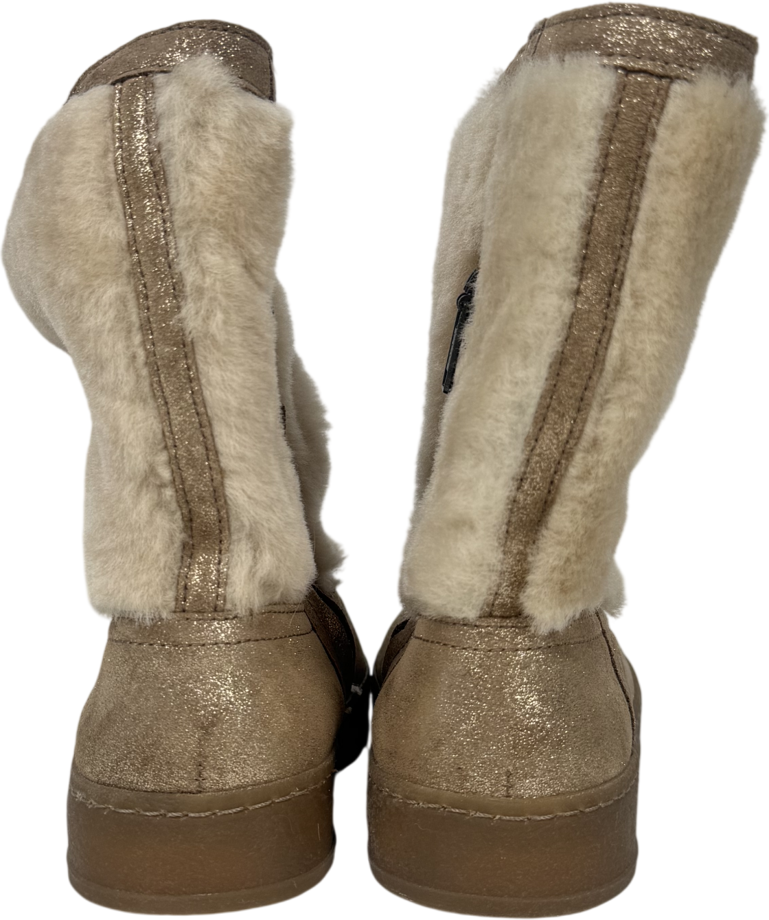 Pom D'Api Beige Furry Boots 8 Years