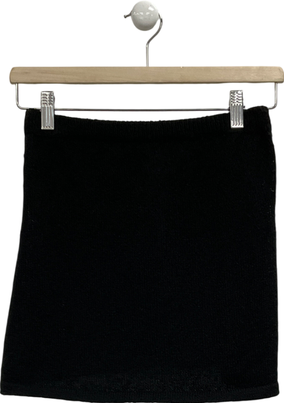 BOA Black Fine Knit Mini Skirt UK XS