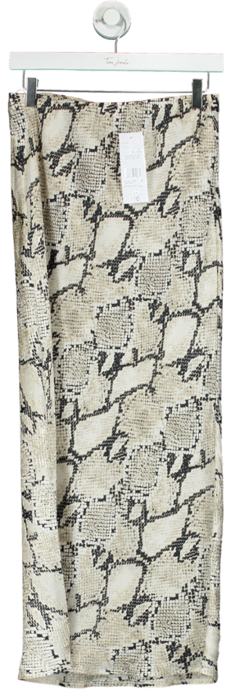 F&F Beige Snake Print Skirt UK 10