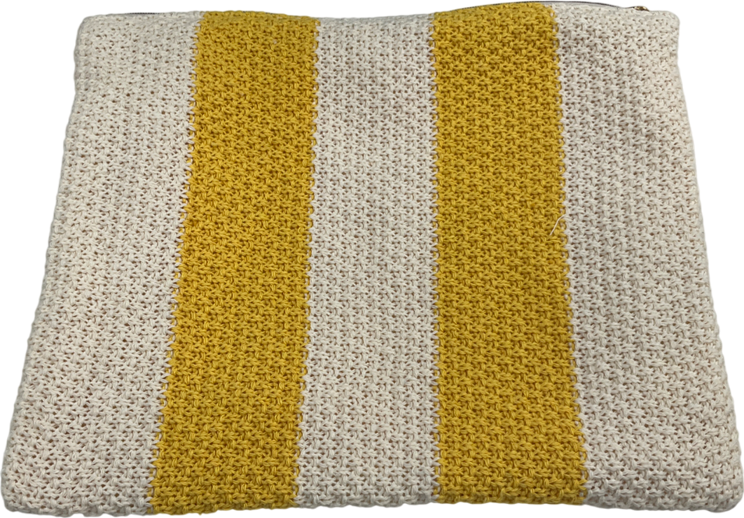 Nuxe Yellow Crochet Tote Makeup Bag One Size