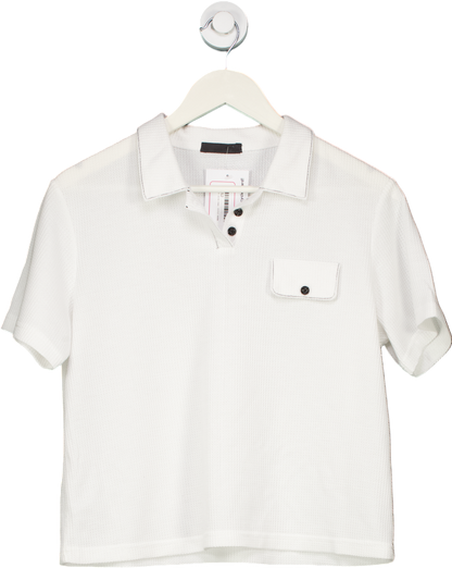 Dazy White Textured Polo Shirt