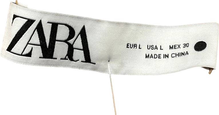 ZARA Beige Belted Wool Blend Coat UK L